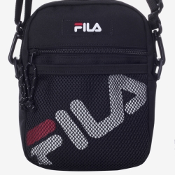 Fila Linear Logo Mesh - Miesten Olkalaukku - Mustat | FI-46515